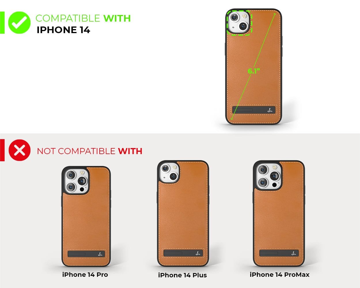 Apple iPhone 14 - Metro Leather Case Pebble Grey Apple iPhone 14 - Snakehive UK