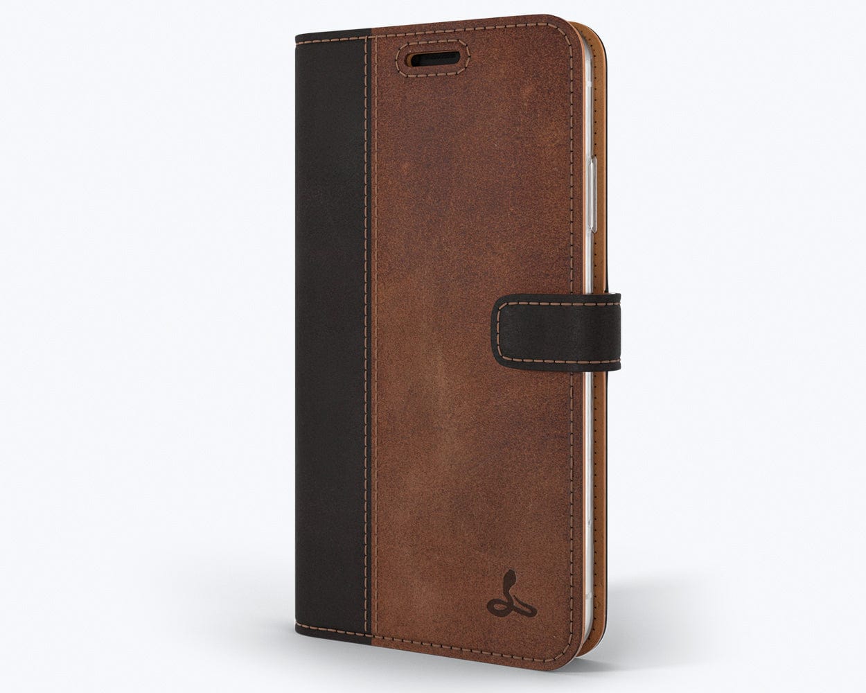 Apple iPhone XR - Vintage Leather Wallet Phone Case  (Two Tone) (Almost Perfect)