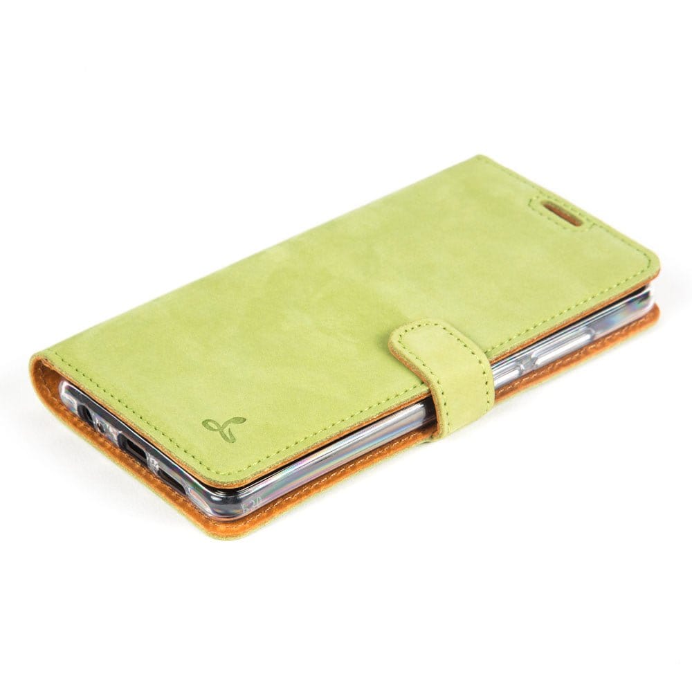 Vintage Leather Wallet - Huawei P30 Moss Green Huawei P30 - Snakehive UK