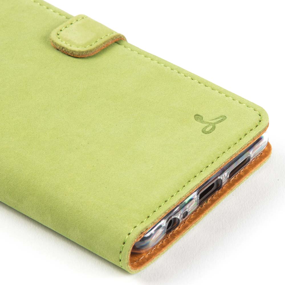 Vintage Leather Wallet - Huawei P30 Moss Green Huawei P30 - Snakehive UK