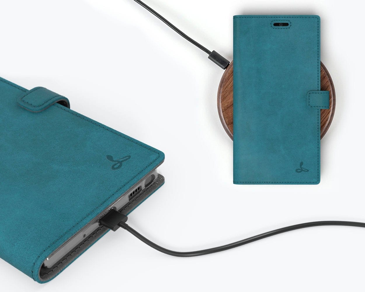 Samsung Galaxy Note 20 - Vintage Leather Wallet Grey Samsung Galaxy Note 20 - Snakehive UK