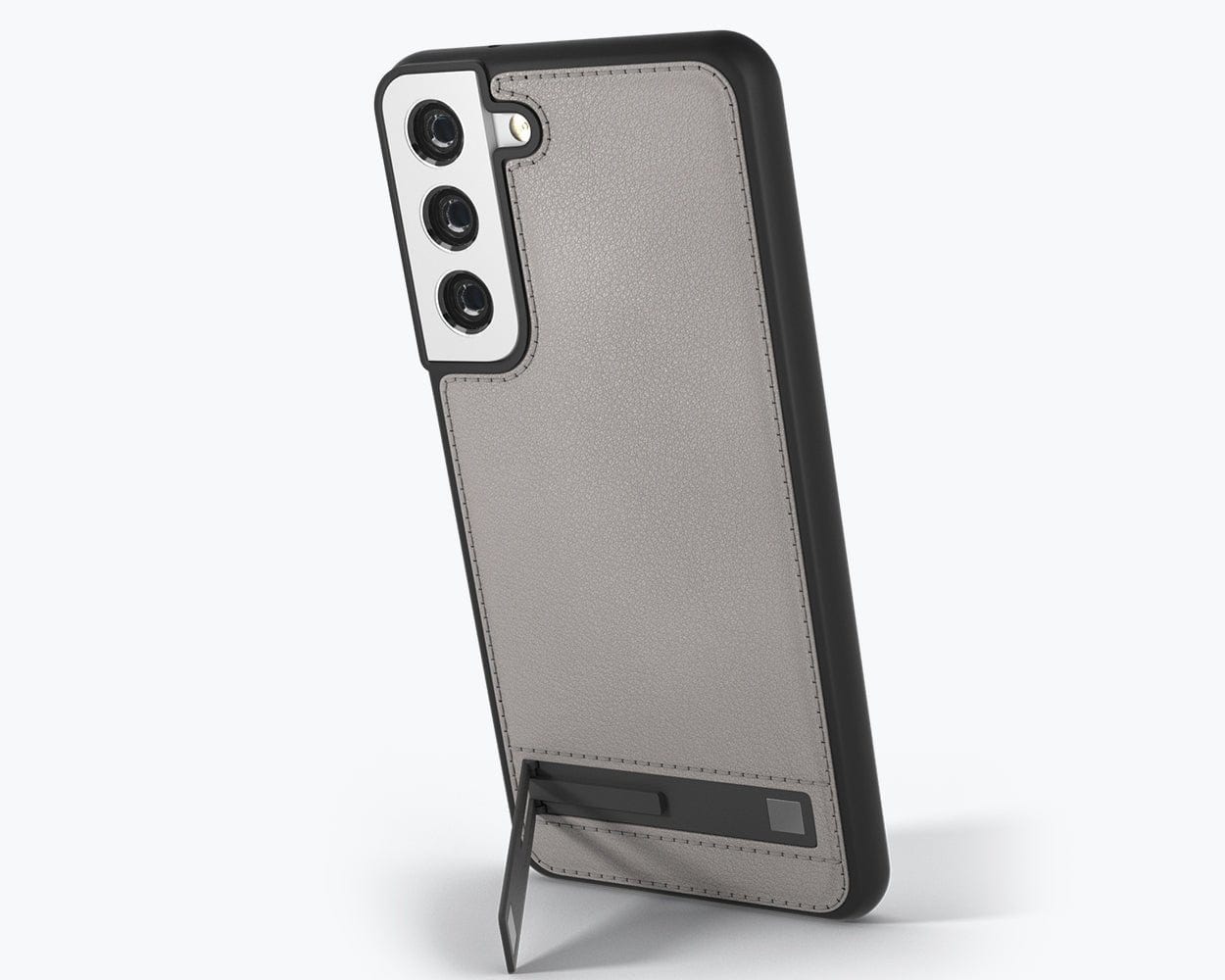 Samsung Galaxy S22 - Metro Leather Case Pebble Grey Samsung Galaxy S22 - Snakehive UK