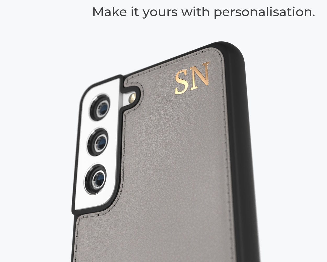 Samsung Galaxy S22 - Metro Leather Case Pebble Grey Samsung Galaxy S22 - Snakehive UK