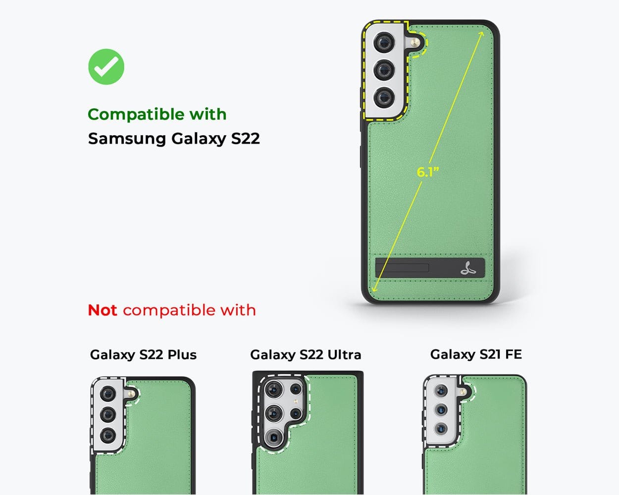 Samsung Galaxy S22 - Metro Leather Case Pebble Grey Samsung Galaxy S22 - Snakehive UK