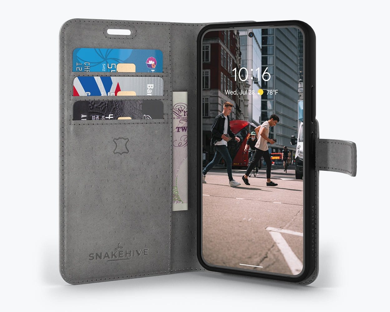 Samsung Galaxy S22 - Vintage Leather Wallet (Almost Perfect) Teal Samsung Galaxy S22 - Snakehive UK