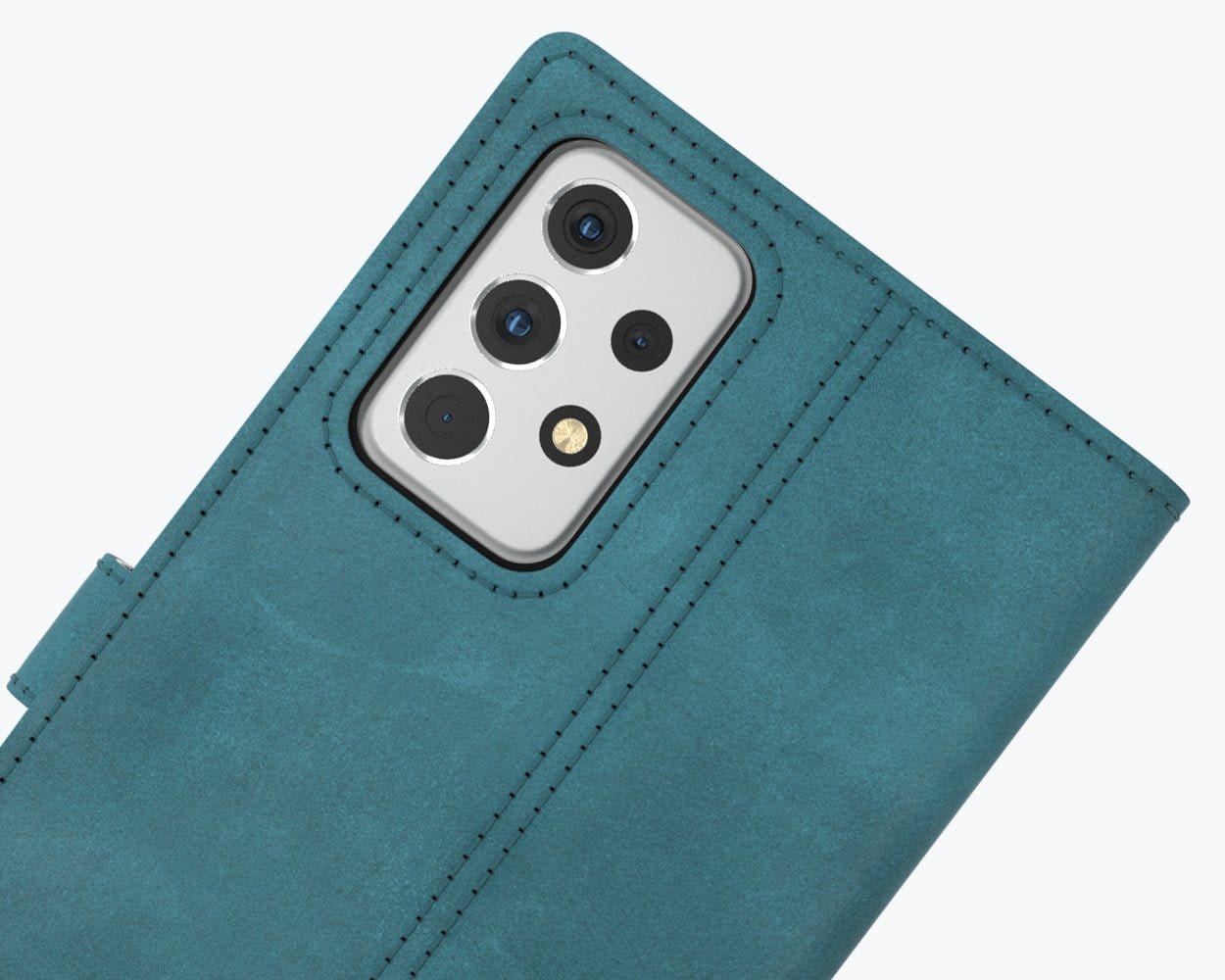 Vintage Leather Wallet - Samsung Galaxy A52 Teal Samsung Galaxy A52 - Snakehive UK