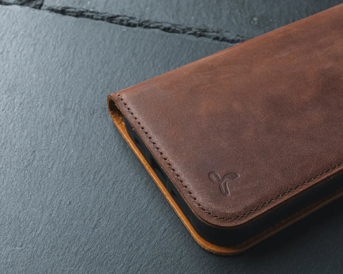 Snakehive Vintage Wallet Apple iPhone 18 Pro - Vintage Leather Wallet Phone Case Vintage Leather Wallet Case for Apple iPhone 18 Pro