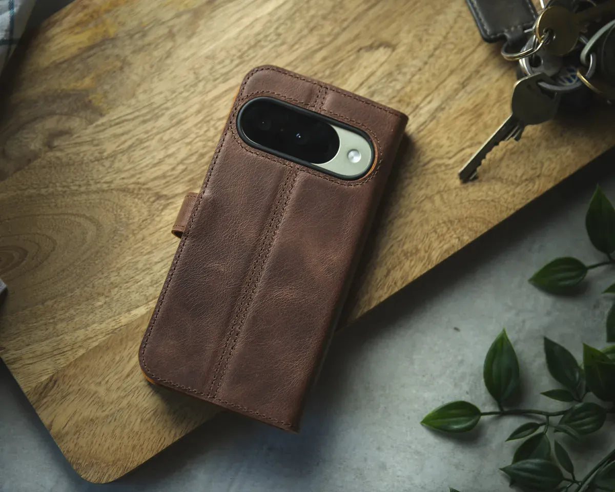 Snakehive Vintage Wallet Google Pixel 11 - Vintage Leather Wallet Phone Case Vintage Leather Wallet Case for Google Pixel 11
