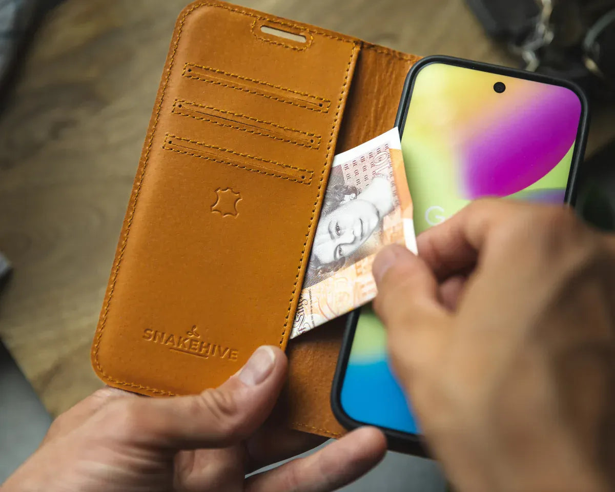 Snakehive Vintage Wallet Google Pixel 11 - Vintage Leather Wallet Phone Case Vintage Leather Wallet Case for Google Pixel 11