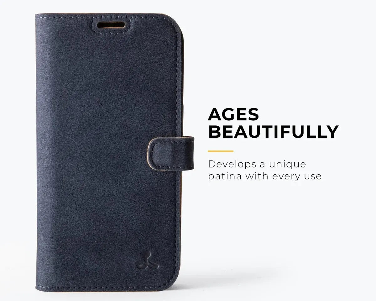 Snakehive Vintage Wallet Apple iPhone 16 Pro - Vintage Leather Wallet Phone Case Vintage Leather Wallet Case for Apple iPhone 16 Pro