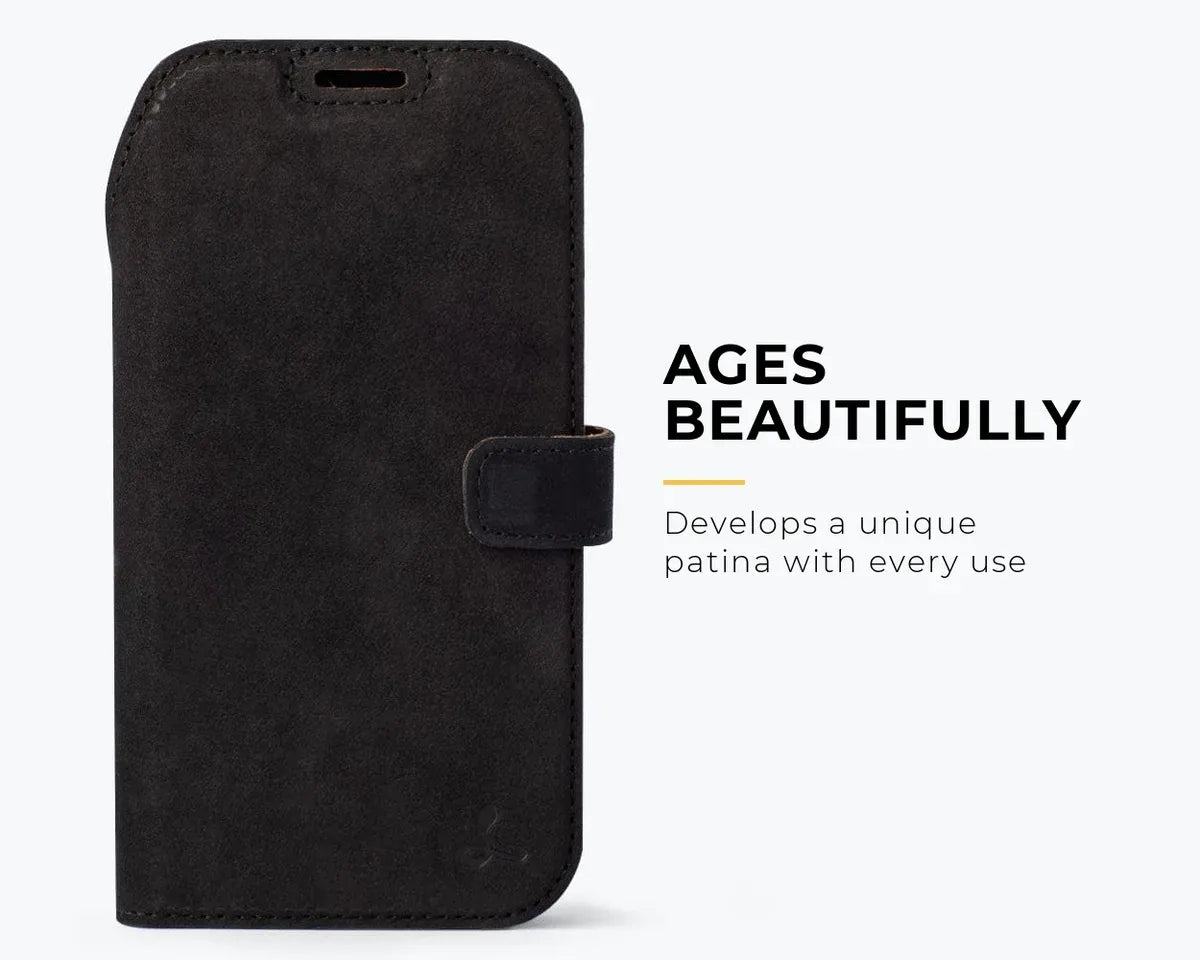 Snakehive Vintage Wallet Apple iPhone 17 Pro - Vintage Leather Wallet Phone Case Vintage Leather Wallet Case for Apple iPhone 17 Pro