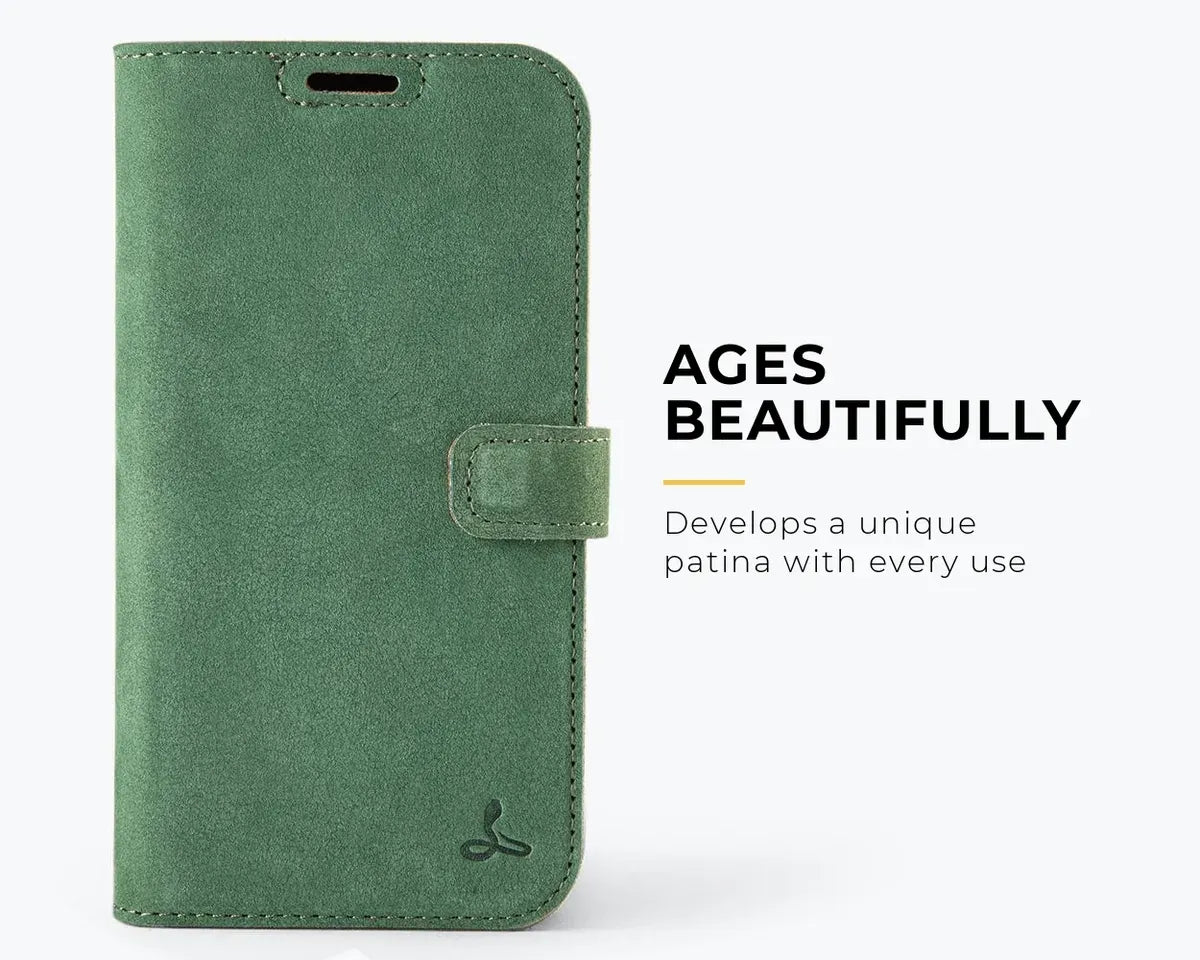 Snakehive Vintage Wallet Apple iPhone 16 - Vintage Leather Wallet Phone Case Vintage Leather Wallet Case for Apple iPhone 16