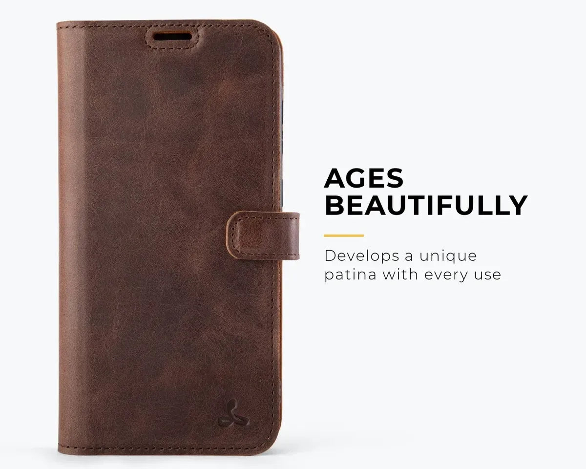 Snakehive Vintage Wallet Samsung Galaxy A57 - Vintage Leather Wallet Phone Case Samsung Galaxy A57 Vintage Leather Wallet Case | Snakehive