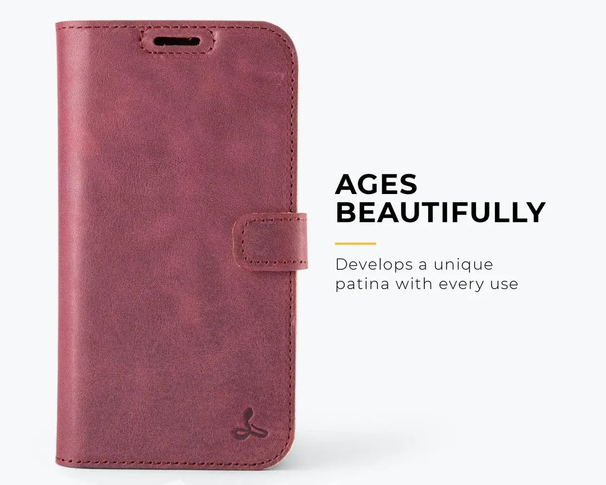 Snakehive Vintage Wallet Apple iPhone 16 - Vintage Leather Wallet Phone Case Vintage Leather Wallet Case for Apple iPhone 16