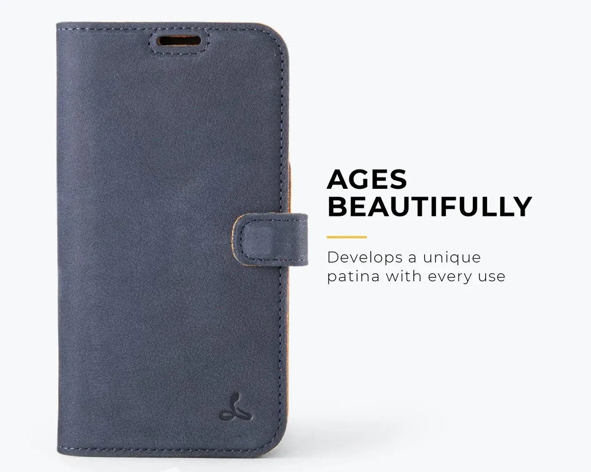 Snakehive Vintage Wallet Apple iPhone 16 - Vintage Leather Wallet Phone Case Vintage Leather Wallet Case for Apple iPhone 16