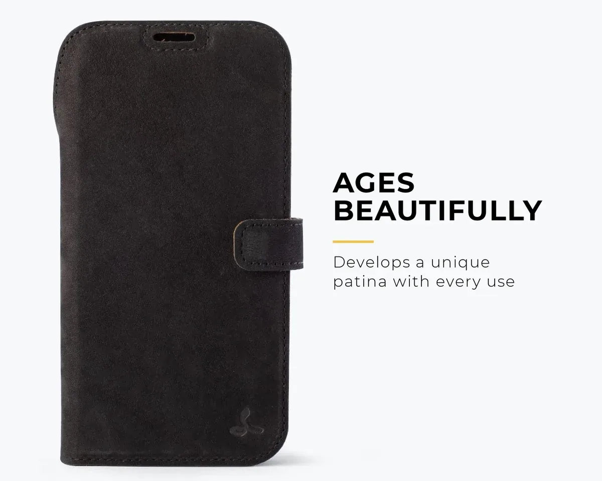 Snakehive Vintage Wallet Apple iPhone 17 Pro Max - Vintage Leather Wallet Phone Case Vintage Leather Wallet Case for Apple iPhone 17 Pro Max