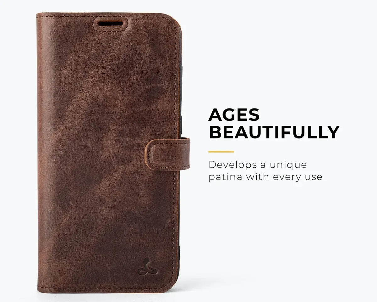Snakehive Vintage Wallet Samsung Galaxy A37 - Vintage Leather Wallet Phone Case Samsung Galaxy A37 Vintage Leather Wallet Case | Snakehive