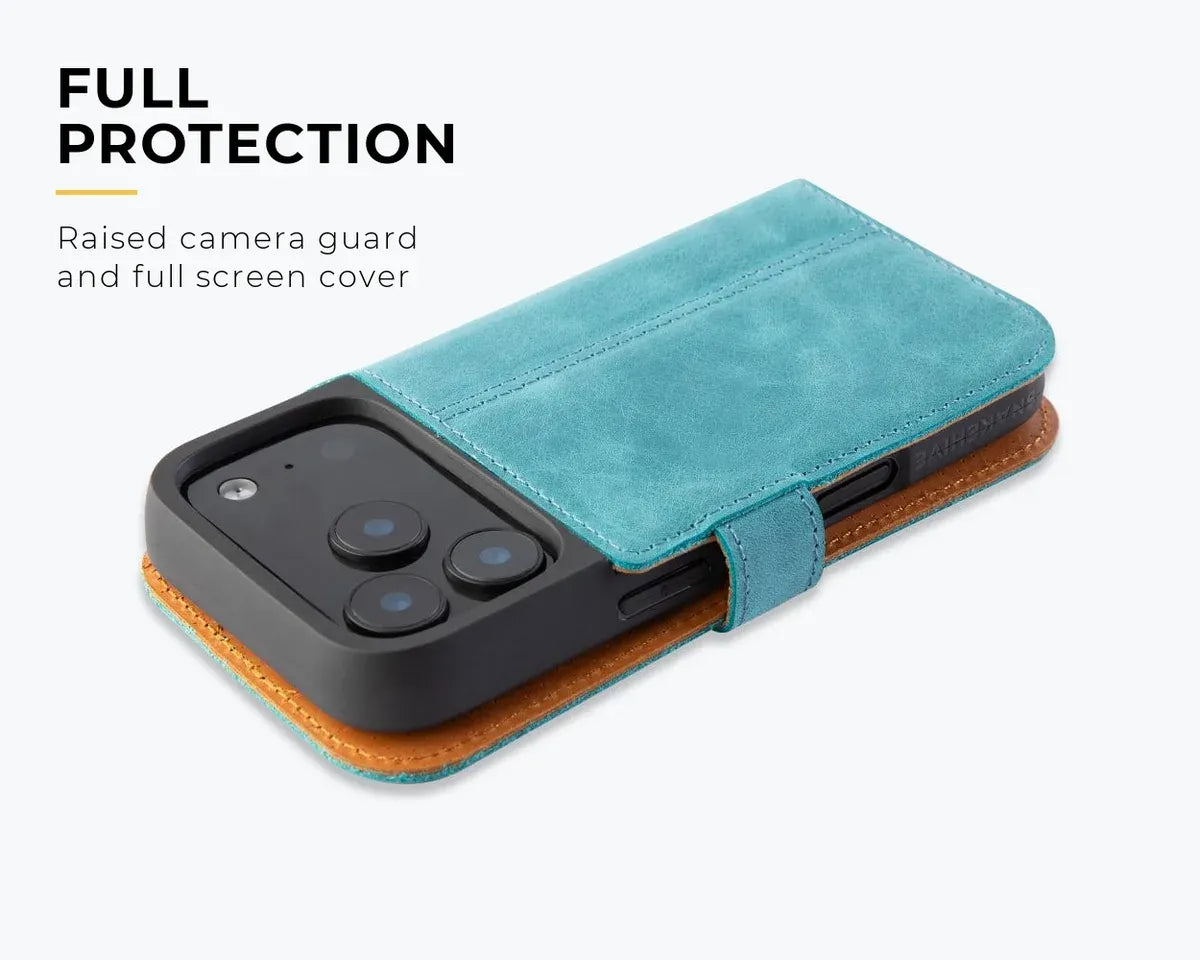 Snakehive Vintage Wallet Apple iPhone 17 Pro - Vintage Leather Wallet Phone Case Vintage Leather Wallet Case for Apple iPhone 17 Pro
