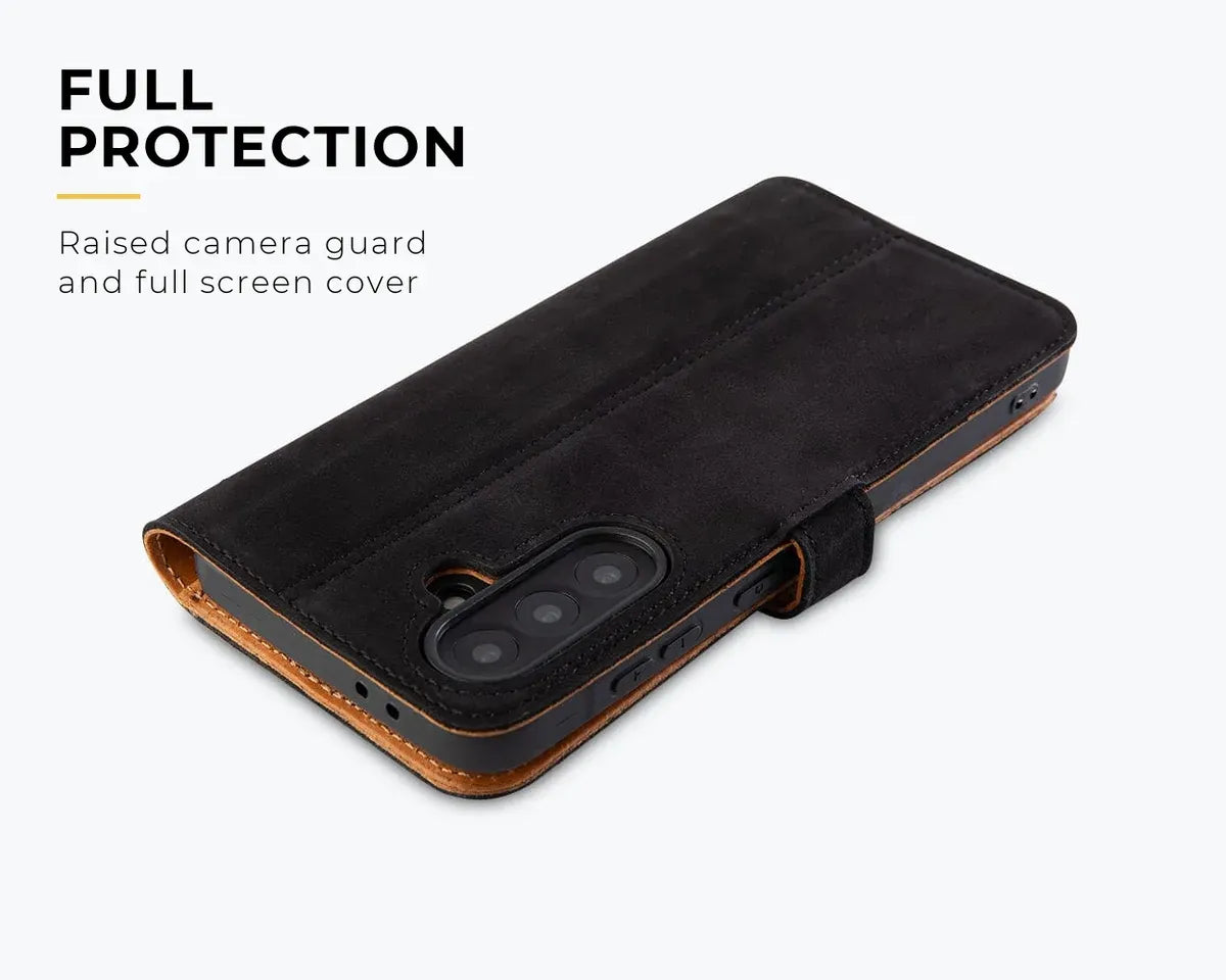 Snakehive Vintage Wallet Samsung Galaxy A57 - Vintage Leather Wallet Phone Case Samsung Galaxy A57 Vintage Leather Wallet Case | Snakehive