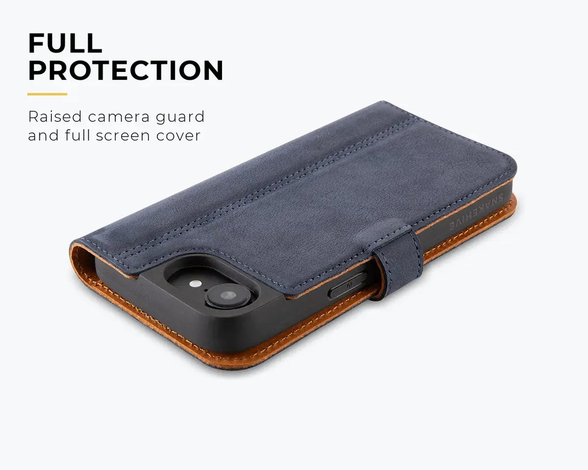 Snakehive Vintage Wallet Apple iPhone 17e / 16e - Vintage Leather Wallet Phone Case Vintage Leather Wallet Case for Apple iPhone 17e / 16e