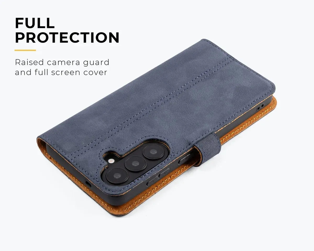 Snakehive Vintage Wallet Samsung Galaxy S26 Plus - Vintage Leather Wallet Phone Case Vintage Leather Wallet Case for Samsung Galaxy S26 Plus