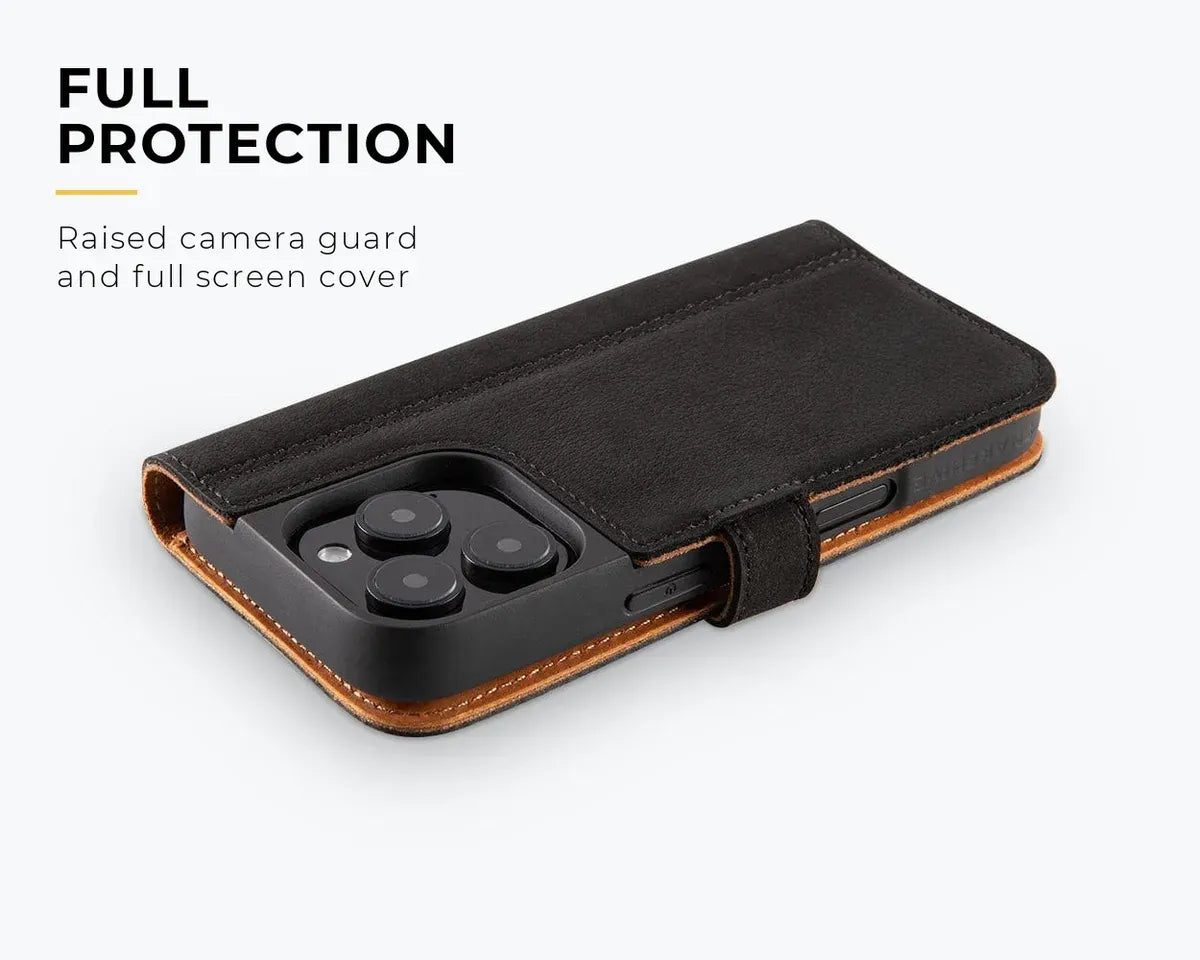 Snakehive Vintage Wallet Apple iPhone 16 Pro - Vintage Leather Wallet Phone Case Vintage Leather Wallet Case for Apple iPhone 16 Pro