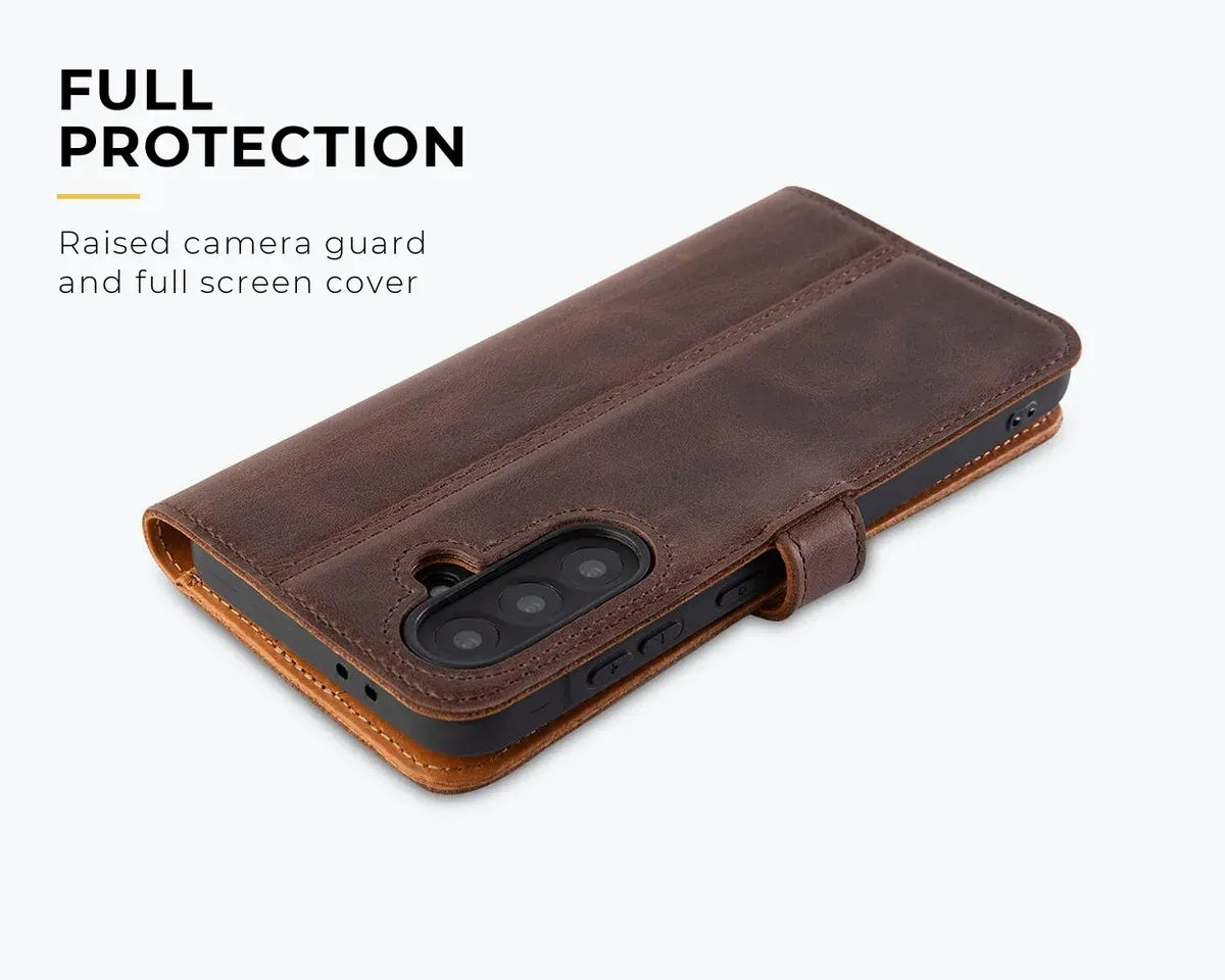 Snakehive Vintage Wallet Samsung Galaxy A57 - Vintage Leather Wallet Phone Case Samsung Galaxy A57 Vintage Leather Wallet Case | Snakehive