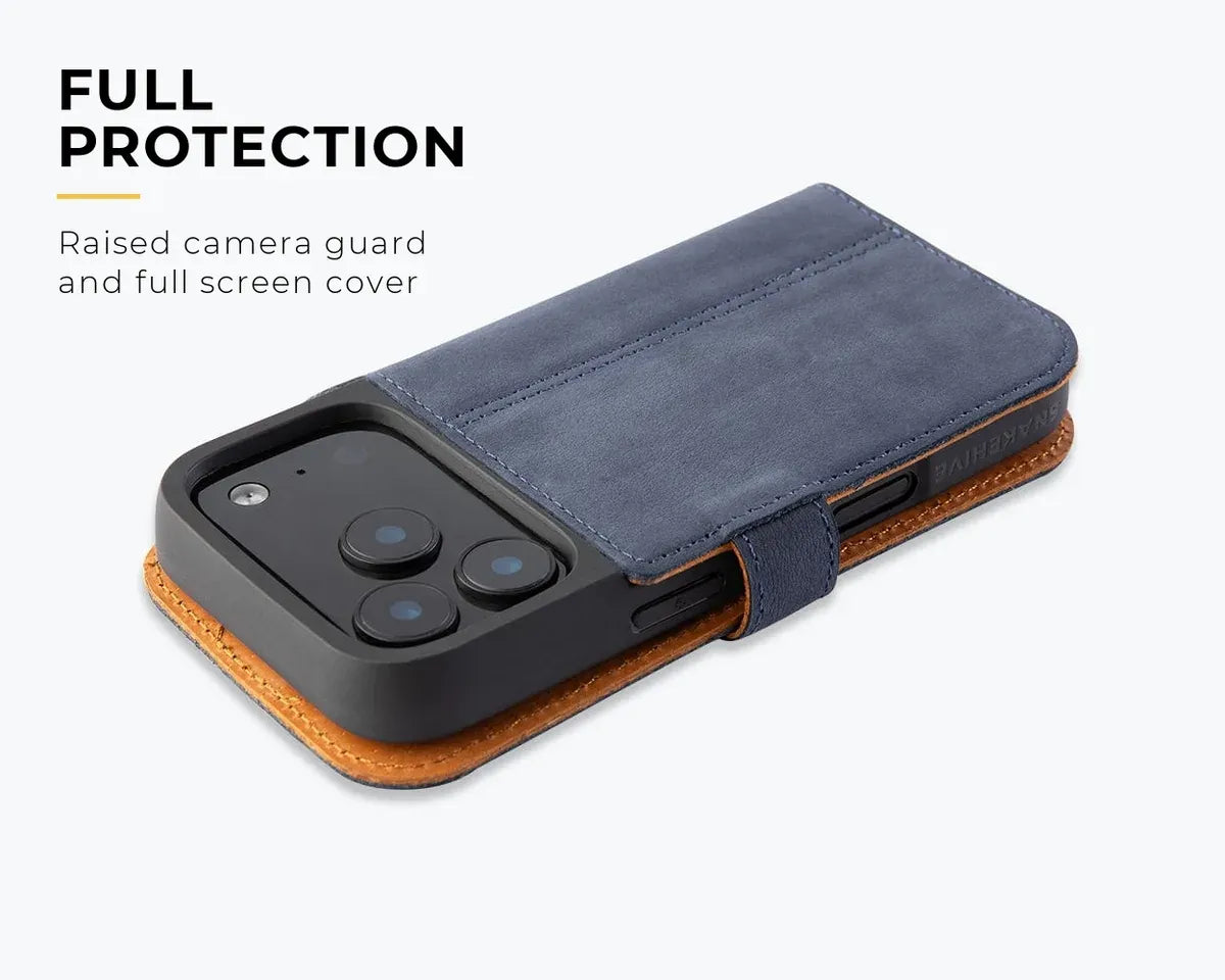Snakehive Vintage Wallet Apple iPhone 17 Pro - Vintage Leather Wallet Phone Case Vintage Leather Wallet Case for Apple iPhone 17 Pro