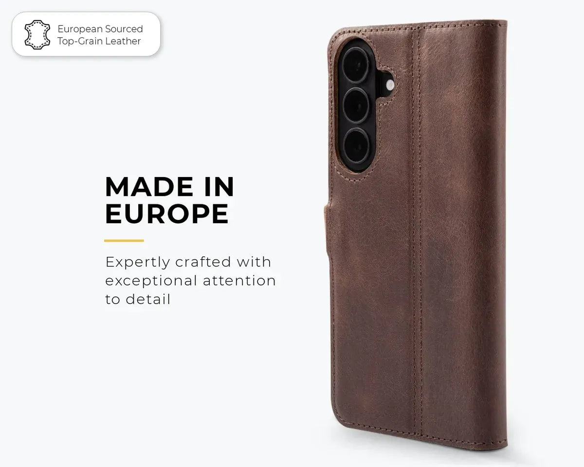 Snakehive Vintage Wallet Samsung Galaxy S26 Plus - Vintage Leather Wallet Phone Case Vintage Leather Wallet Case for Samsung Galaxy S26 Plus