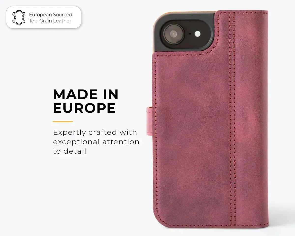 Snakehive Vintage Wallet Apple iPhone 17e / 16e - Vintage Leather Wallet Phone Case Vintage Leather Wallet Case for Apple iPhone 17e / 16e