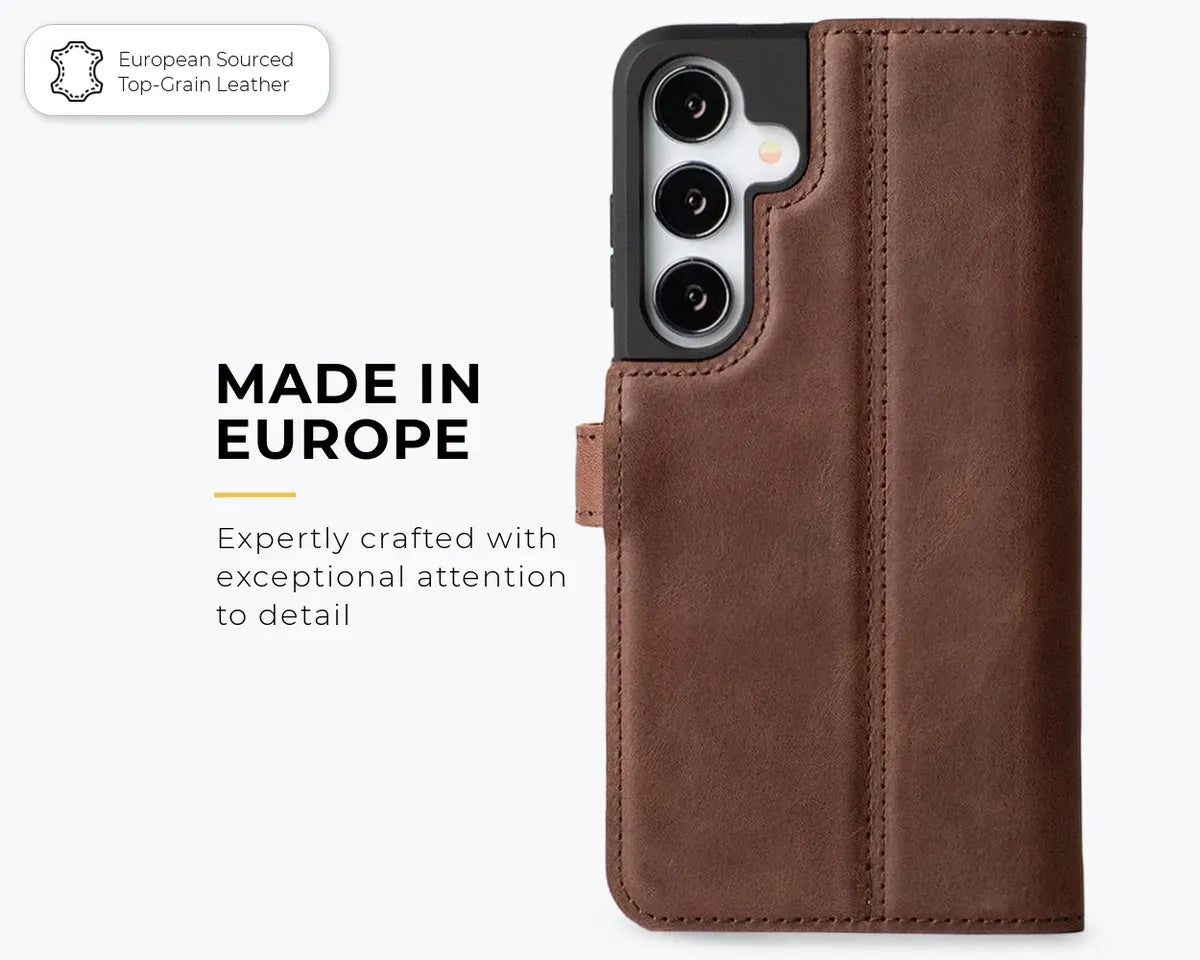 Snakehive Vintage Wallet Samsung Galaxy S25 - Vintage Leather Wallet Phone Case Vintage Leather Wallet Case for Samsung Galaxy S25