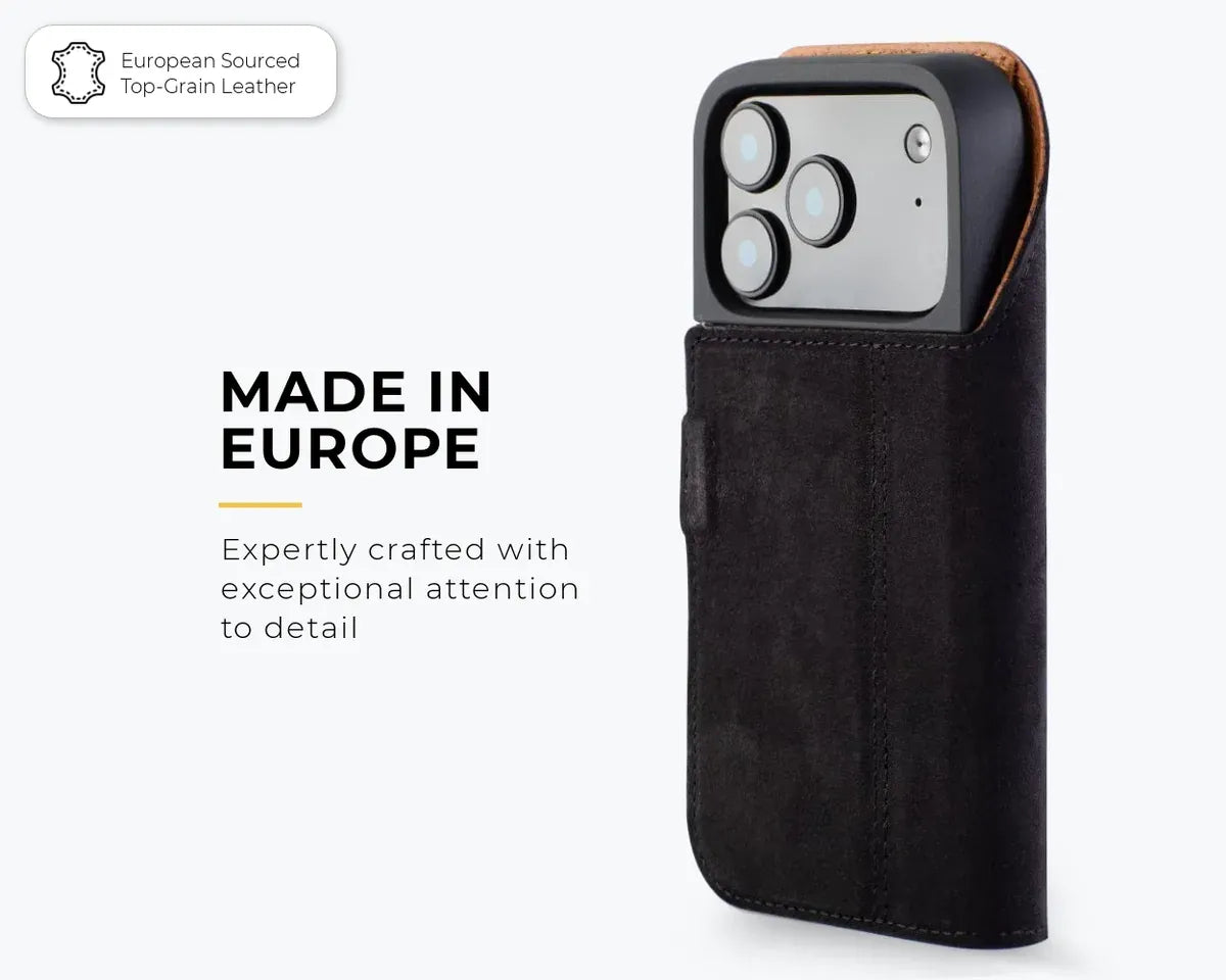 Snakehive Vintage Wallet Apple iPhone 17 Pro - Vintage Leather Wallet Phone Case Vintage Leather Wallet Case for Apple iPhone 17 Pro