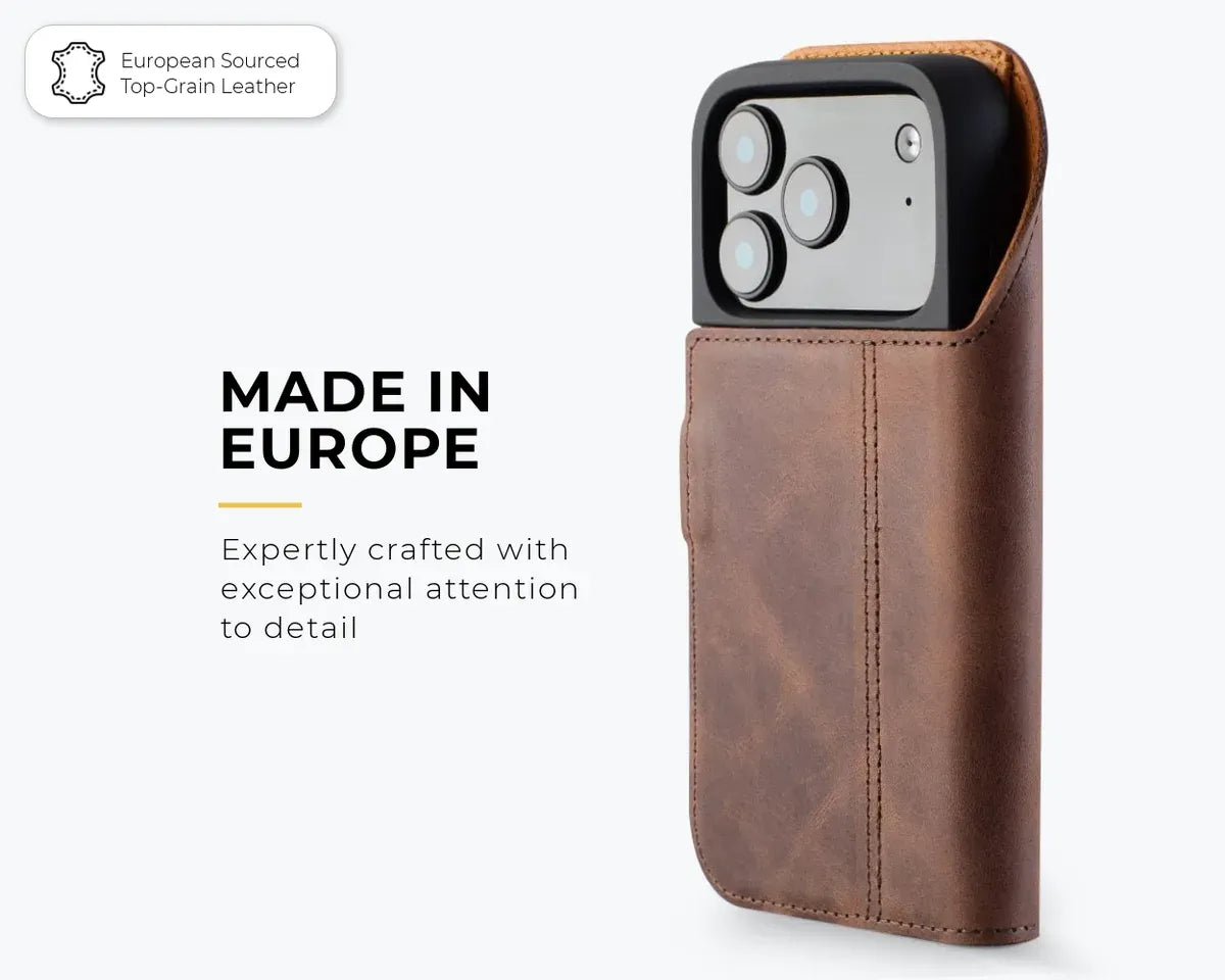 Snakehive Vintage Wallet Apple iPhone 17 Pro - Vintage Leather Wallet Phone Case Vintage Leather Wallet Case for Apple iPhone 17 Pro