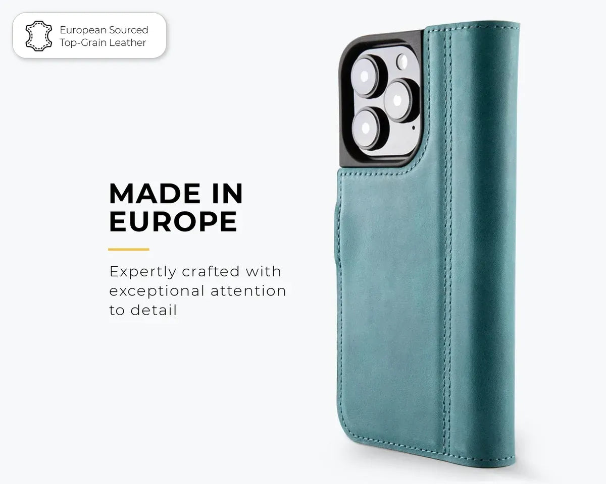 Snakehive Vintage Wallet Apple iPhone 16 Pro - Vintage Leather Wallet Phone Case Vintage Leather Wallet Case for Apple iPhone 16 Pro