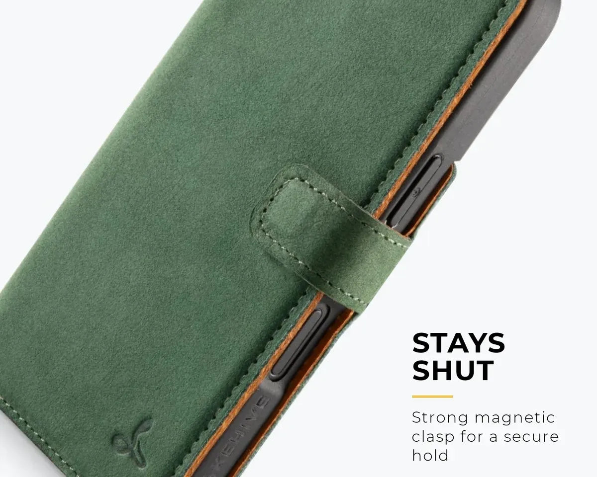 Snakehive Vintage Wallet Apple iPhone 16 - Vintage Leather Wallet Phone Case Vintage Leather Wallet Case for Apple iPhone 16