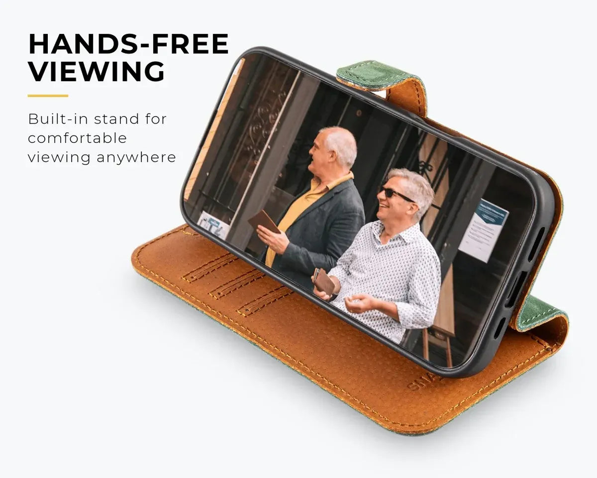 Snakehive Vintage Wallet Apple iPhone 16 - Vintage Leather Wallet Phone Case Vintage Leather Wallet Case for Apple iPhone 16
