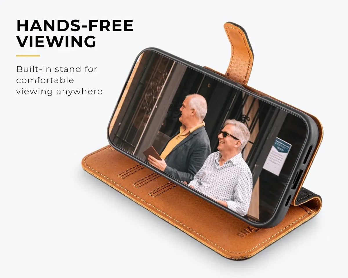 Snakehive Vintage Wallet Apple iPhone 16 - Vintage Leather Wallet Phone Case Vintage Leather Wallet Case for Apple iPhone 16