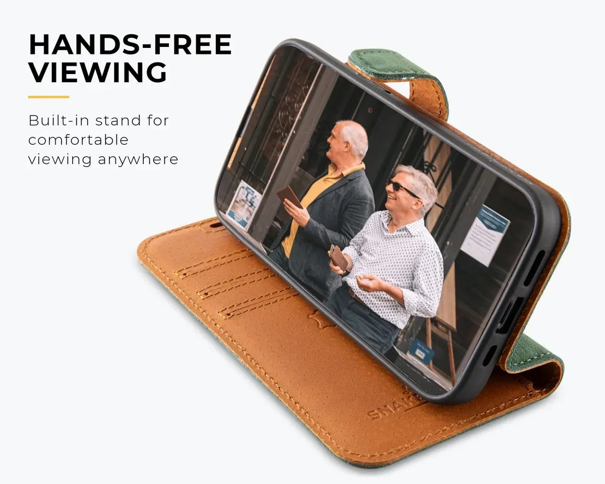 Snakehive Vintage Wallet Apple iPhone 17e / 16e - Vintage Leather Wallet Phone Case Vintage Leather Wallet Case for Apple iPhone 17e / 16e