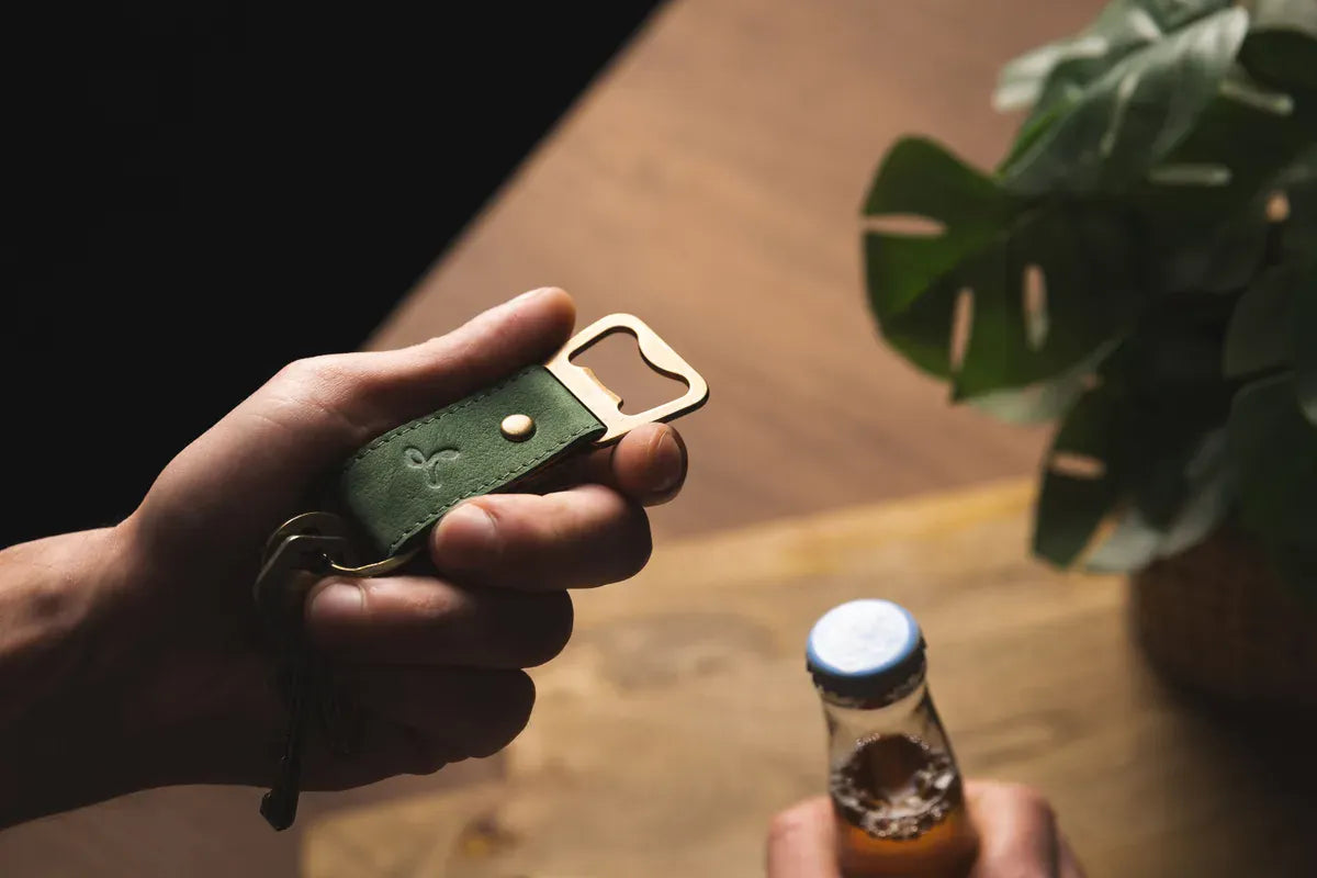 Snakehive Accessories Leather Bottle Opener Vintage Leather Bottle Opener | Leather Accessories