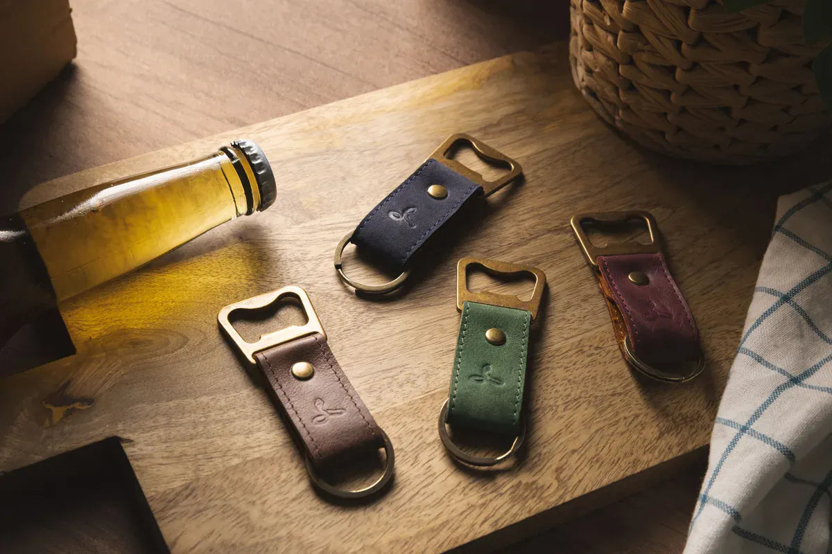 Snakehive Accessories Leather Bottle Opener Vintage Leather Bottle Opener | Leather Accessories