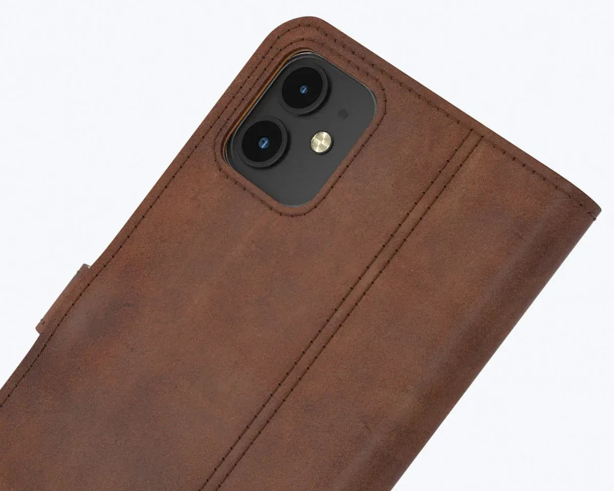 Snakehive UK Vintage Wallet Apple iPhone 11 - Vintage Leather Wallet Phone Case Vintage Leather Wallet Case for Apple iPhone 11