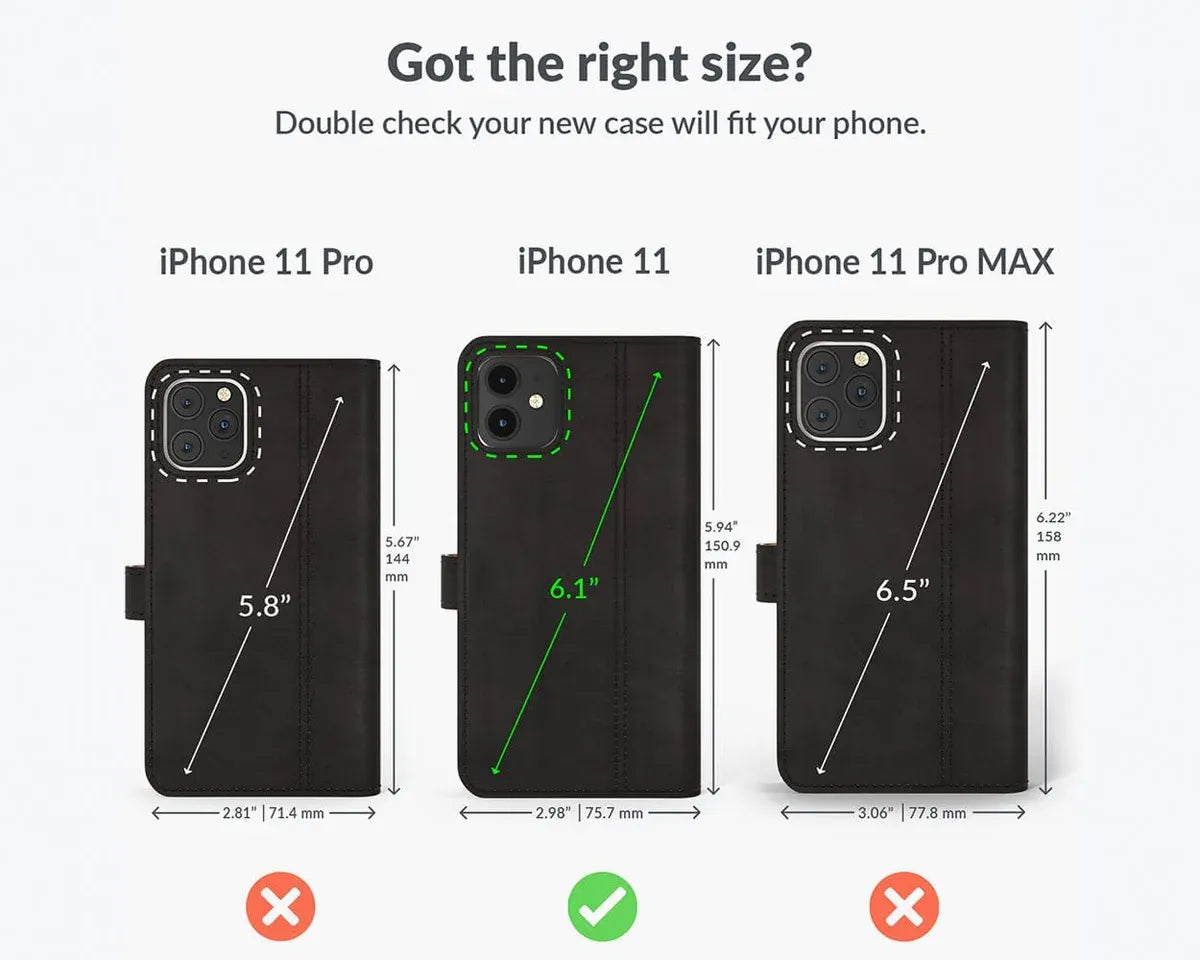 Snakehive UK Vintage Wallet Apple iPhone 11 - Vintage Leather Wallet Phone Case Vintage Leather Wallet Case for Apple iPhone 11