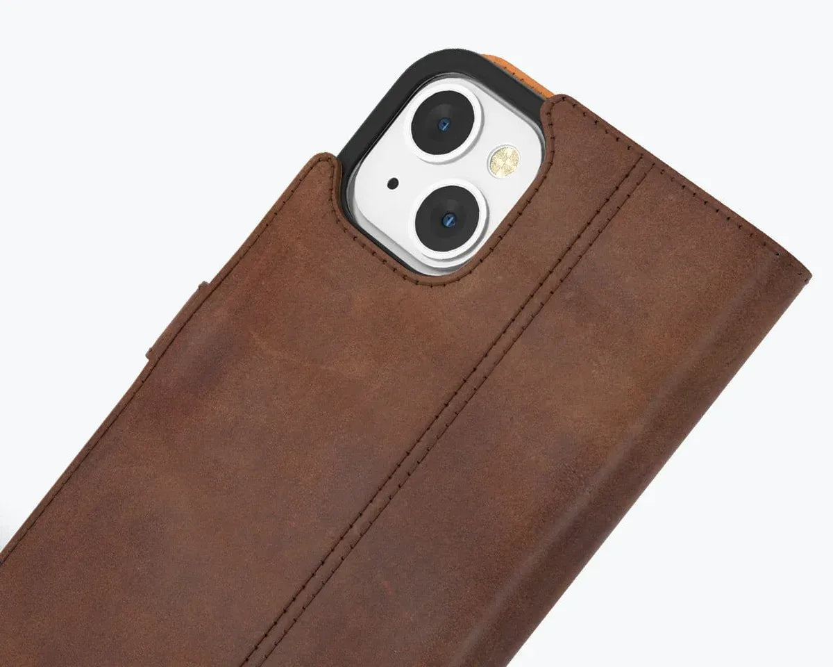 Snakehive UK Vintage Wallet Apple iPhone 13 - Vintage Leather Wallet Phone Case Vintage Leather Wallet Case for Apple iPhone 3
