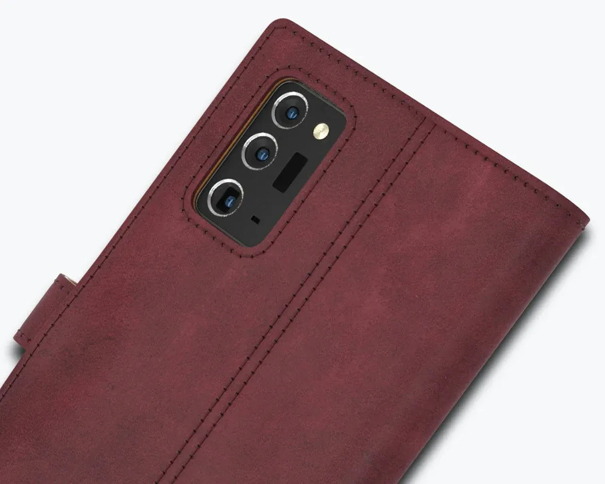 Snakehive UK Vintage Wallet Samsung Galaxy Note 20 - Vintage Leather Wallet Phone Case Vintage Leather Wallet Case for Samsung Galaxy Note 20