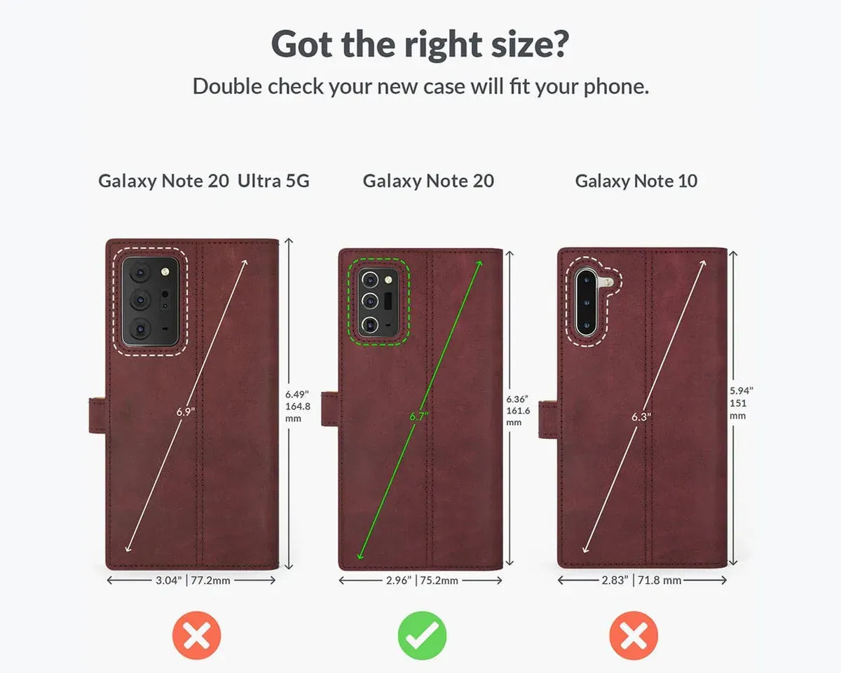Snakehive UK Vintage Wallet Samsung Galaxy Note 20 - Vintage Leather Wallet Phone Case Vintage Leather Wallet Case for Samsung Galaxy Note 20