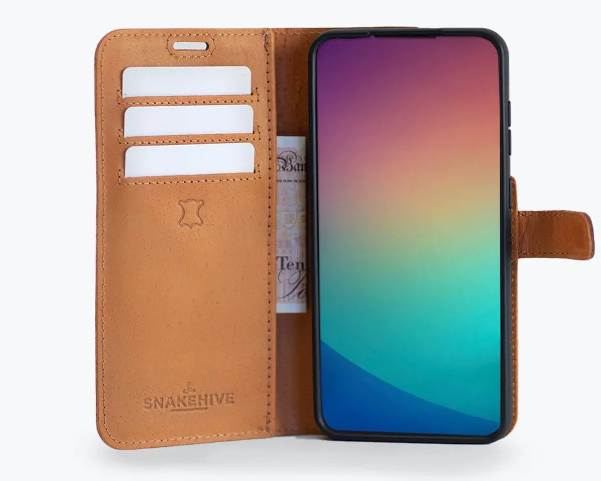 Snakehive UK Vintage Wallet Samsung Galaxy S23 Plus - Vintage Leather Wallet Phone Case Vintage Leather Wallet Case for Samsung Galaxy S23 Plus