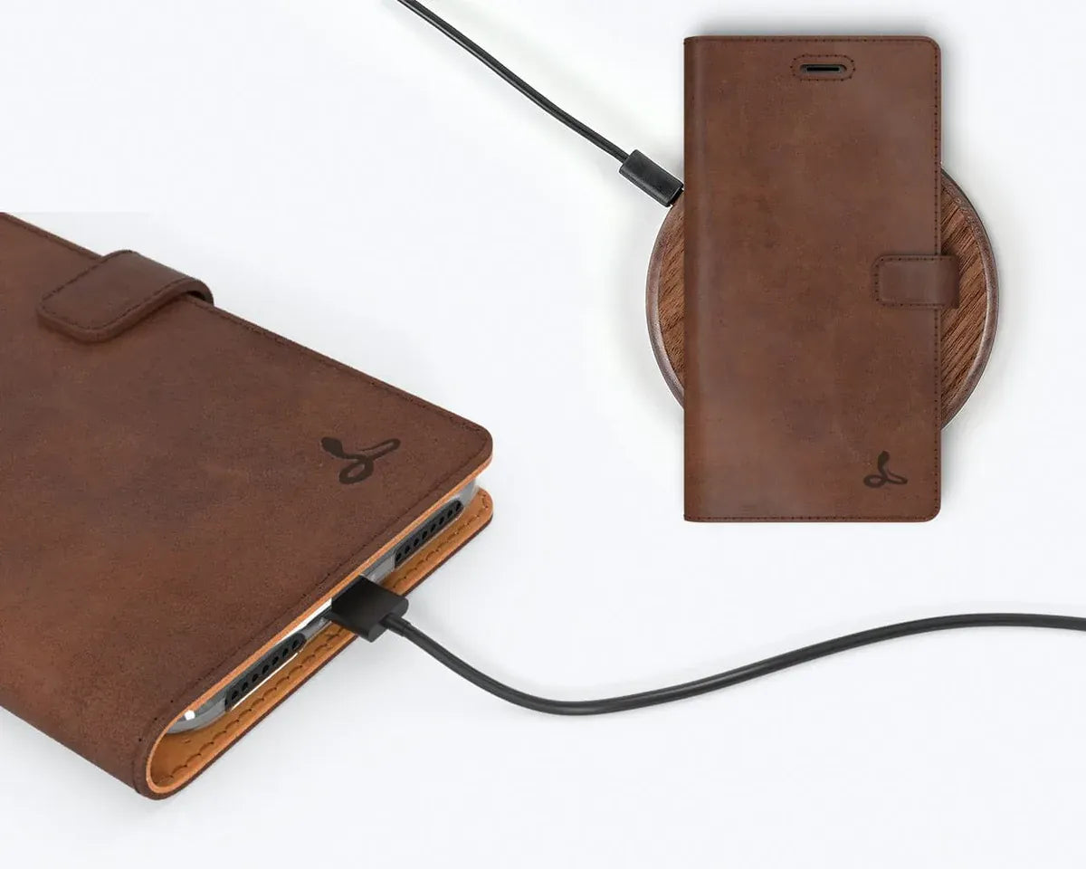 Snakehive UK Vintage Wallet Apple iPhone 7 Plus - Vintage Leather Wallet Phone Case Vintage Leather Wallet Case for Apple iPhone 7 Plus