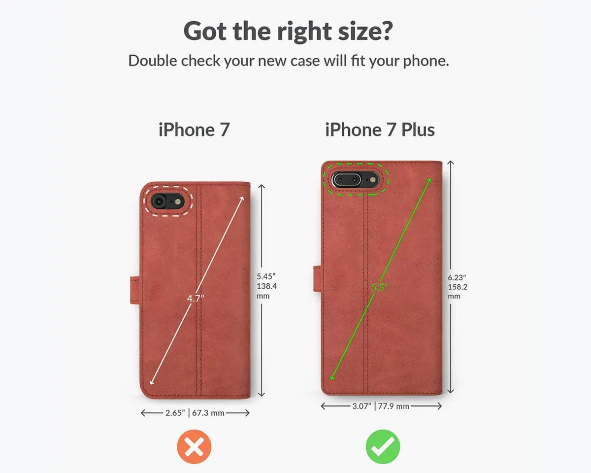 Snakehive UK Vintage Wallet Apple iPhone 7 Plus - Vintage Leather Wallet Phone Case Vintage Leather Wallet Case for Apple iPhone 7 Plus