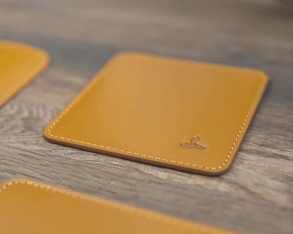 Snakehive UK Accessories Metro Leather Coaster (x1) Metro Leather Coaster (x1) | Leather Accessories