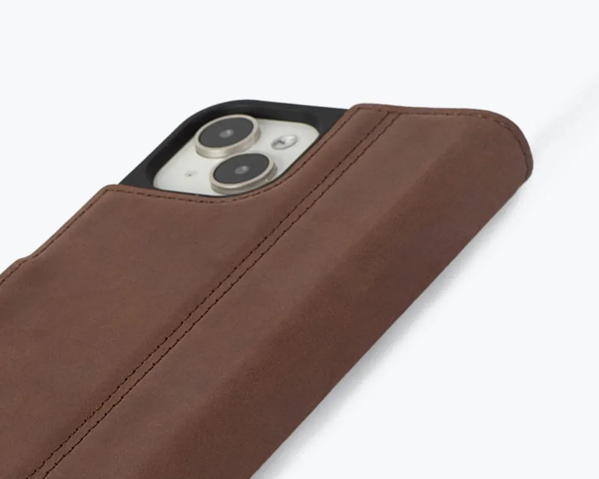 Snakehive Vintage Wallet Apple iPhone 15 Plus - Vintage Leather Wallet Phone Case  iPhone 15 Plus | Leather Wallet Case | Snakehive